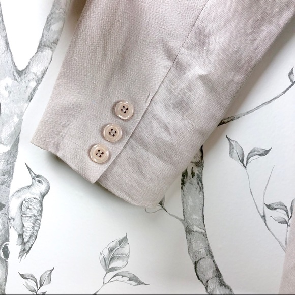 Vintage 80s linen lavender long lined blazer 6L - Picture 6 of 8